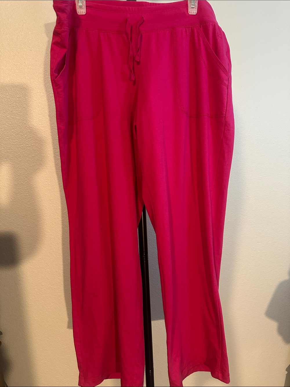 Danskin Now Cozy Drawstring Wide-Leg Pants - Bright Pink